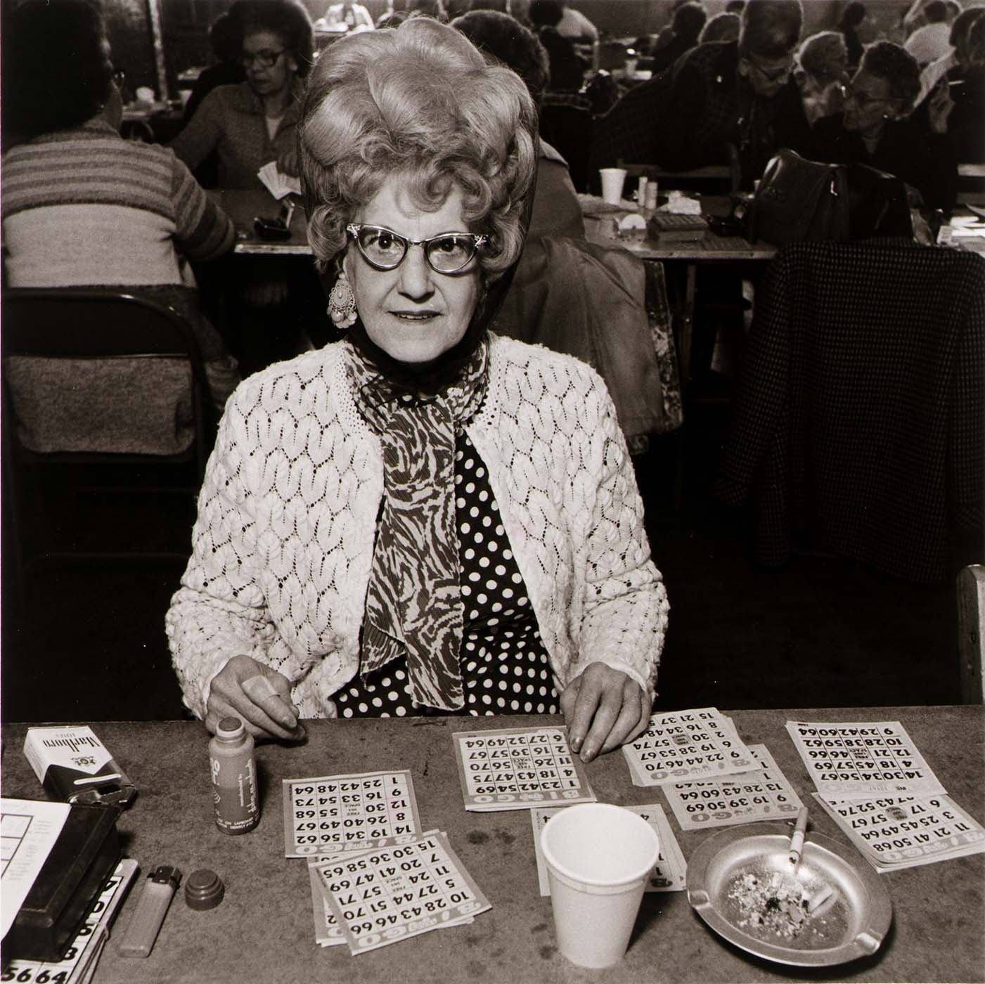 Grandma playing bingo